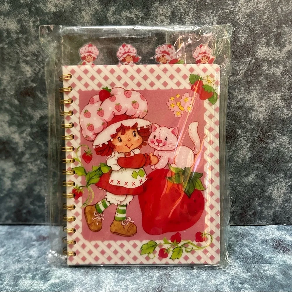 Strawberry and Cat Spiral Notebook